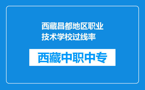西藏昌都地区职业技术学校过线率