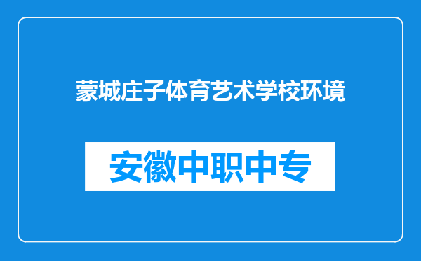 蒙城庄子体育艺术学校环境