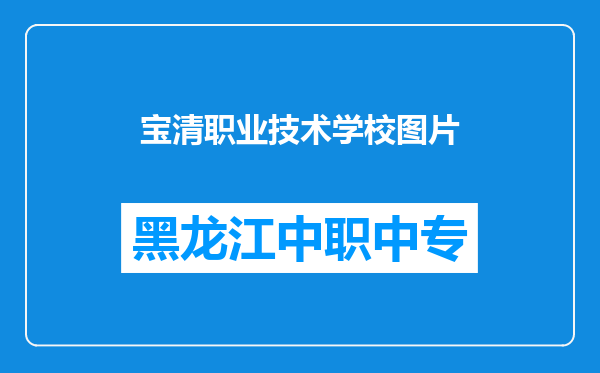 宝清职业技术学校图片