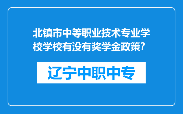 北镇市中等职业技术专业学校学校有没有奖学金政策？