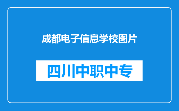 成都电子信息学校图片