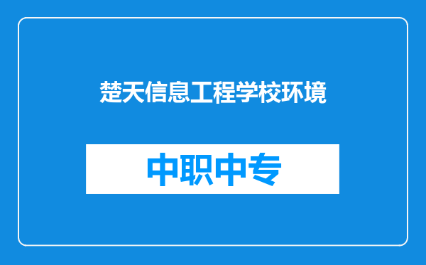 楚天信息工程学校环境