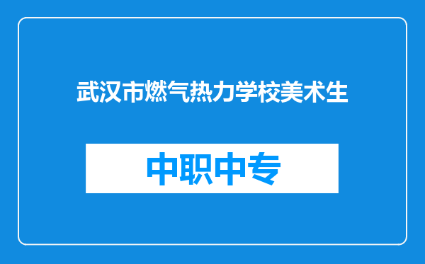 武汉市燃气热力学校美术生