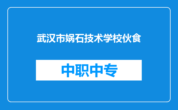 武汉市娲石技术学校伙食