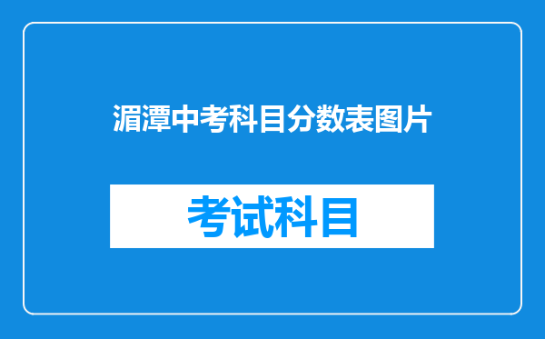 湄潭中考科目分数表图片